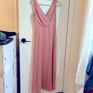 Bridesmaids dress on dust rose color.